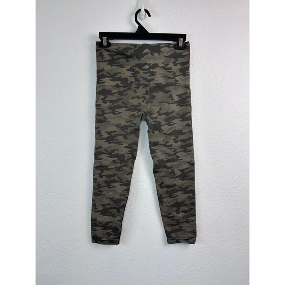 Spanx women's size XL green camouflage cropped slimming tummy control leggings - Picture 4 of 5